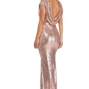 Windsor Rose Gold Sequin Dress